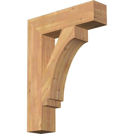 Ekena Millwork Imperial Block Smooth Bracket, Western Red Cedar, 5 1/2"W x 24"D x 32"H BKT06X24X32IMP05SWR